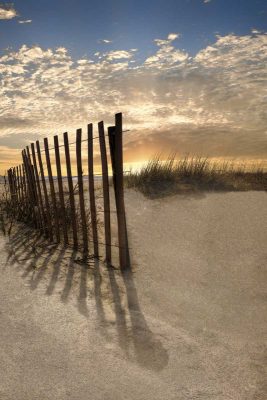 Dune Fence at Sunrise